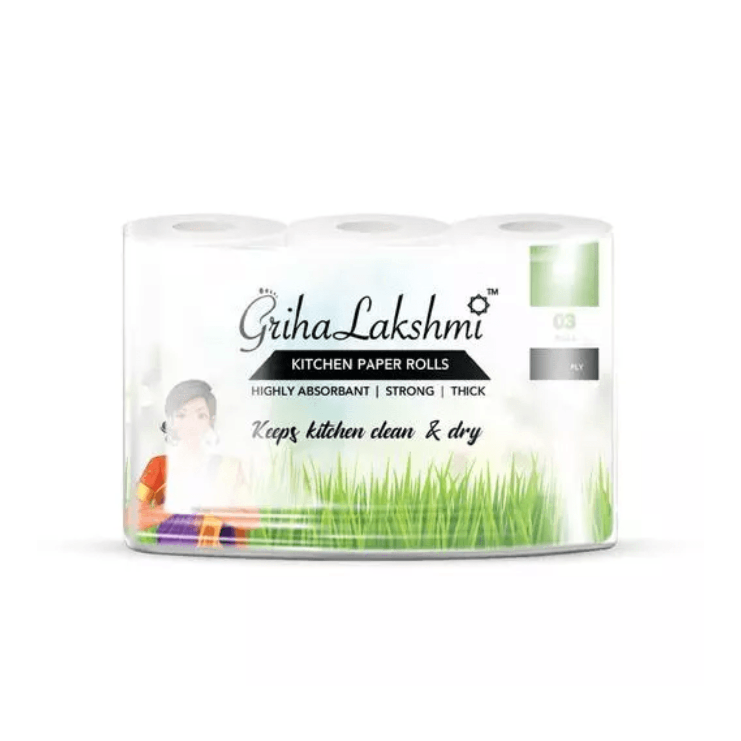 Buy 3Ply Kitchen Tissue Paper Roll 60Pulls 3Rolls online at best price